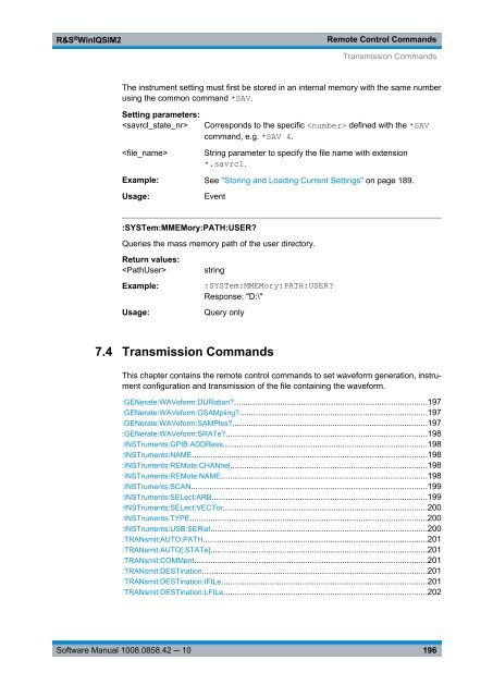 R&S WinIQSIM2 Software Manual - Rohde & Schwarz