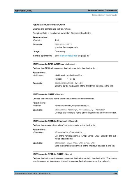 R&S WinIQSIM2 Software Manual - Rohde & Schwarz