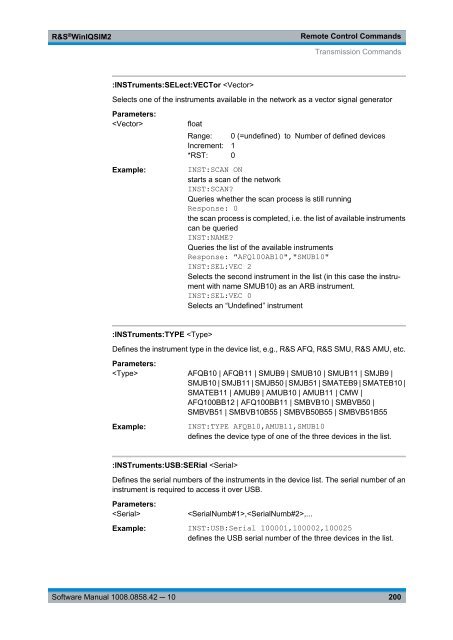 R&S WinIQSIM2 Software Manual - Rohde & Schwarz