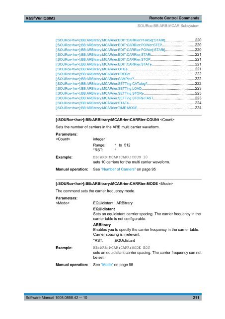 R&S WinIQSIM2 Software Manual - Rohde & Schwarz