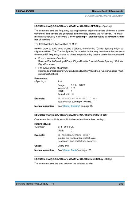 R&S WinIQSIM2 Software Manual - Rohde & Schwarz