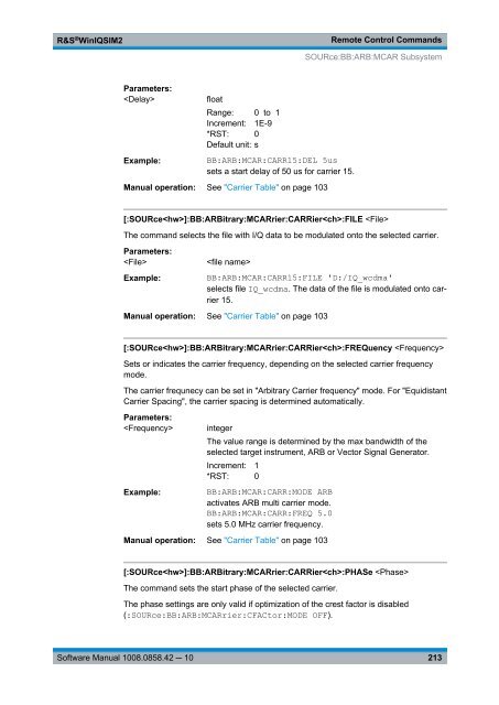 R&S WinIQSIM2 Software Manual - Rohde & Schwarz