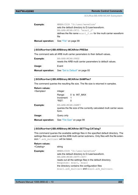 R&S WinIQSIM2 Software Manual - Rohde & Schwarz