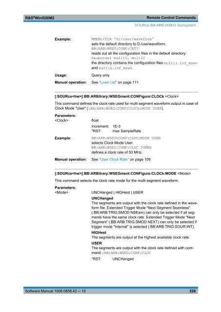 R&S WinIQSIM2 Software Manual - Rohde & Schwarz