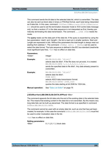 R&S WinIQSIM2 Software Manual - Rohde & Schwarz