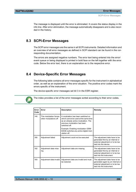 R&S WinIQSIM2 Software Manual - Rohde & Schwarz