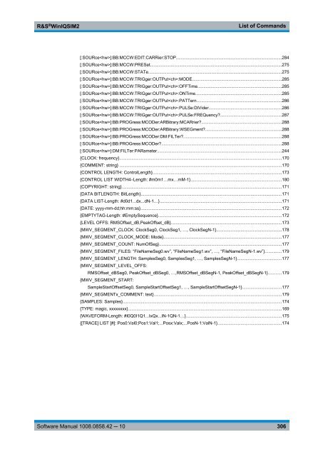 R&S WinIQSIM2 Software Manual - Rohde & Schwarz