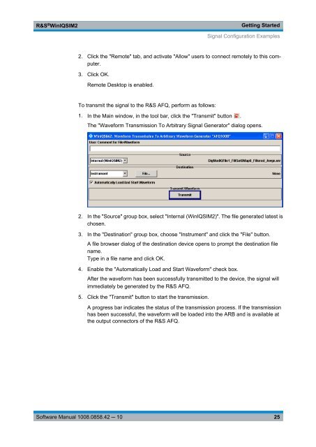 R&S WinIQSIM2 Software Manual - Rohde & Schwarz