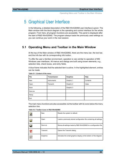 R&S WinIQSIM2 Software Manual - Rohde & Schwarz