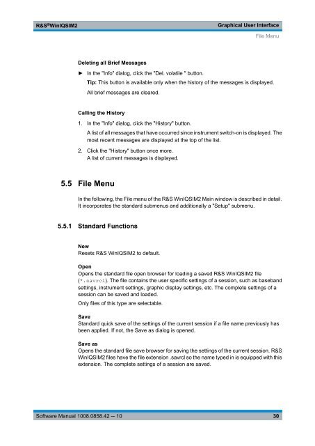 R&S WinIQSIM2 Software Manual - Rohde & Schwarz