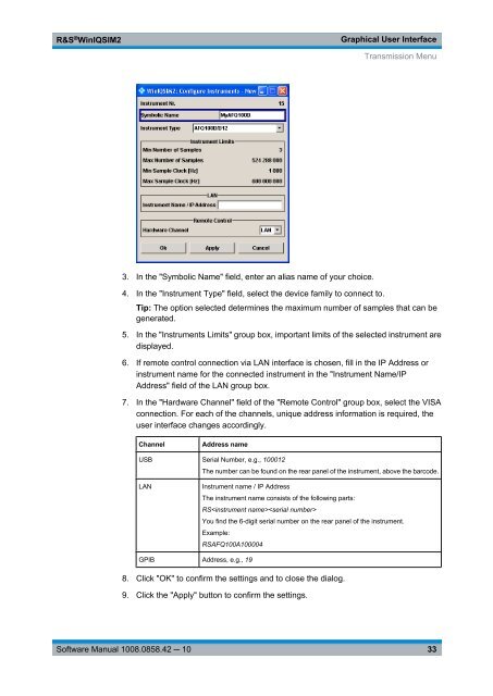 R&S WinIQSIM2 Software Manual - Rohde & Schwarz