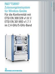 R&S®TS8997 Zulassungstestsystem für ... - Rohde & Schwarz