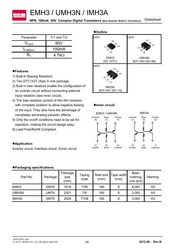 EMH3/UMH3N/IMH3A : Transistors - Rohm