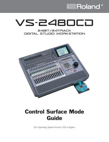 VS-2480/VS-2480CD Control Surface Mode Guide - Roland UK