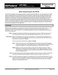 XP-80 Basic Sequencing (PDF) - Roland UK