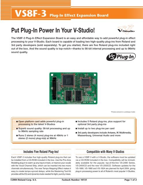 VS8F-3 Brochure - Roland