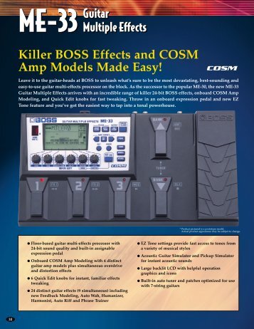 Killer BOSS Effects and COSM Amp Models Made Easy ... - Roland