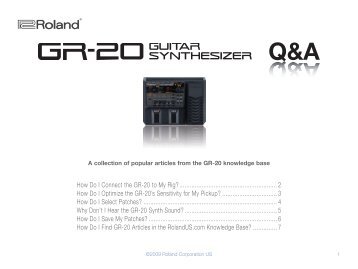 GR-20 Q&A (PDF) - Roland UK