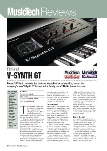 MusicTech review the V-Synth-GT.pdf - Roland UK