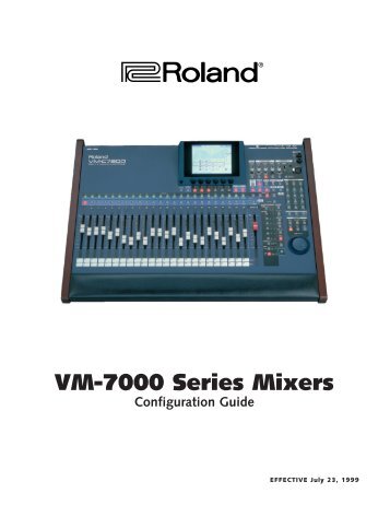 VM-7000 Series Mixers Configuration Guide (PDF) - Roland UK