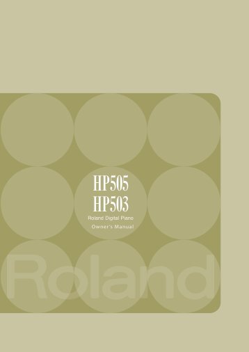 HP-505/503 Manual (PDF) - Roland
