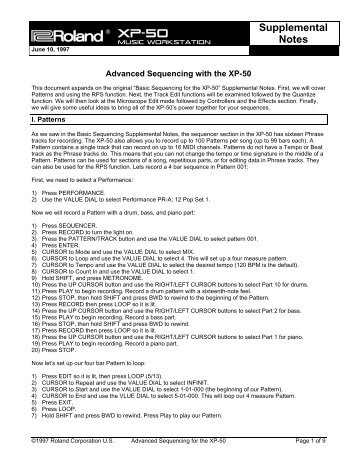 XP-50 Advanced Sequencing