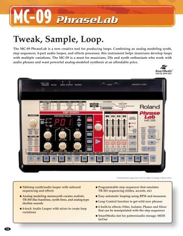 Tweak, Sample, Loop. - Roland