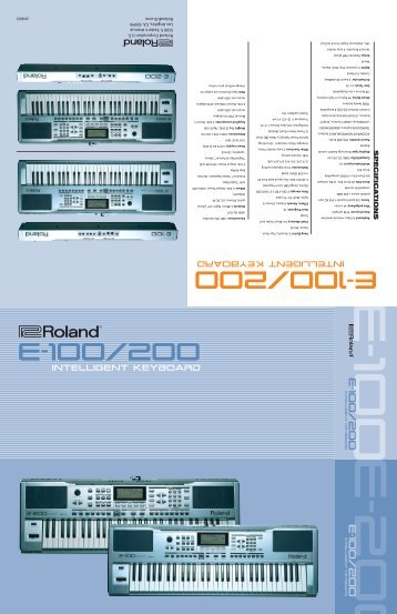 E-100/200 E-100/200 - Roland