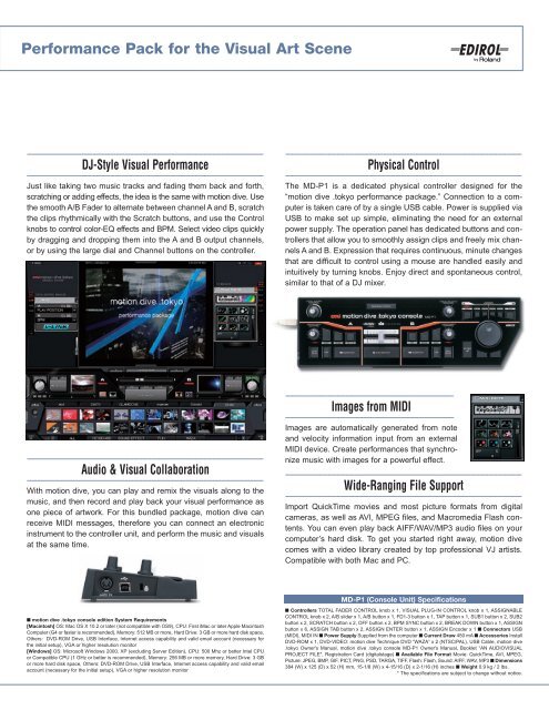 motion dive .tokyo performance package - Roland