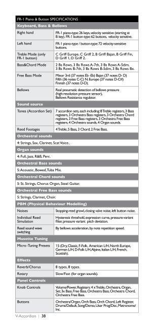 V-Accordion Leaflet - Roland