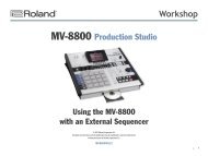 MV8800WS12âUsing the MV-8800 with an External Sequencer