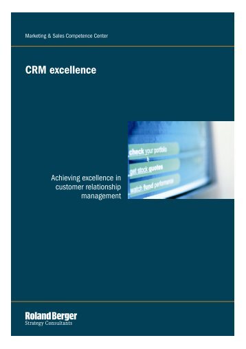 CRM excellence - Roland Berger