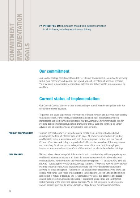 Communication on progress for the UN Global ... - Roland Berger