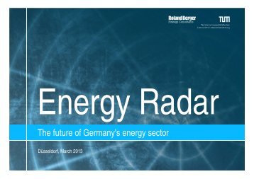 Energy Radar - The future of Germany's energy sector - Roland Berger