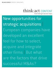 New opportunities for strategic acquisitions ... - Roland Berger