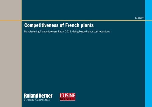 Competitiveness of French plants - Manufacturing ... - Roland Berger