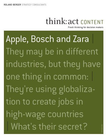 Apple, Bosch and Zara | They may be in different industries, but they ...