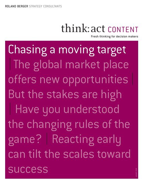 Chasing a moving target |The global market place ... - Roland Berger