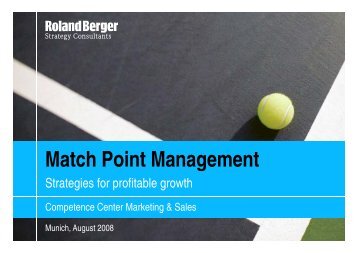 Match Point Management - Roland Berger