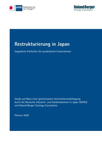 Restrukturierung in Japan - Deutsche Industrie- und ...