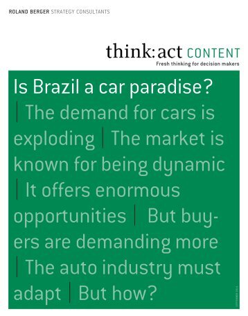 Is Brazil a car paradise? |the demand for cars is ... - Roland Berger