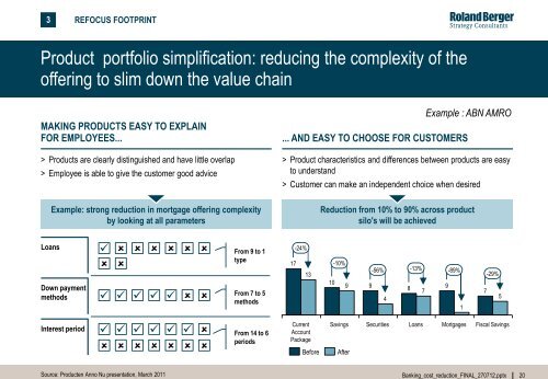 Cost reduction in the European Banking sector - Roland Berger