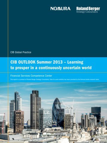 Corporate and Investment Banks Outlook Summer ... - Roland Berger