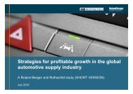 Strategies for profitable growth in the global ... - Roland Berger