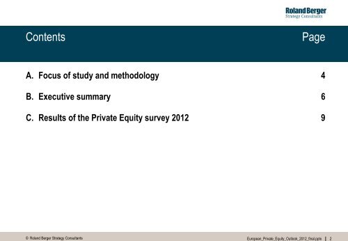 European Private Equity Outlook 2012 (PDF, 1293 ... - Roland Berger