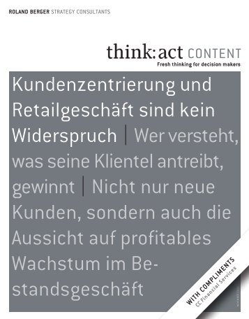 Kundenzentrierung im RetailgeschÃ¤ft - Roland Berger