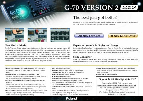 Roland G70 Style Download