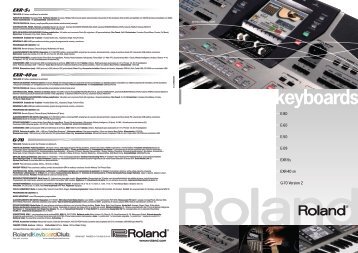 E-80 E-60 E-50 E-09 EXR-5S EXR-40 OR G-70 Version 2 - Roland ...