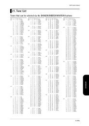 Parameter Reference - Roland Keyboard Club