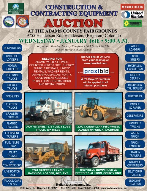 AUCTION - Roller Auctioneers